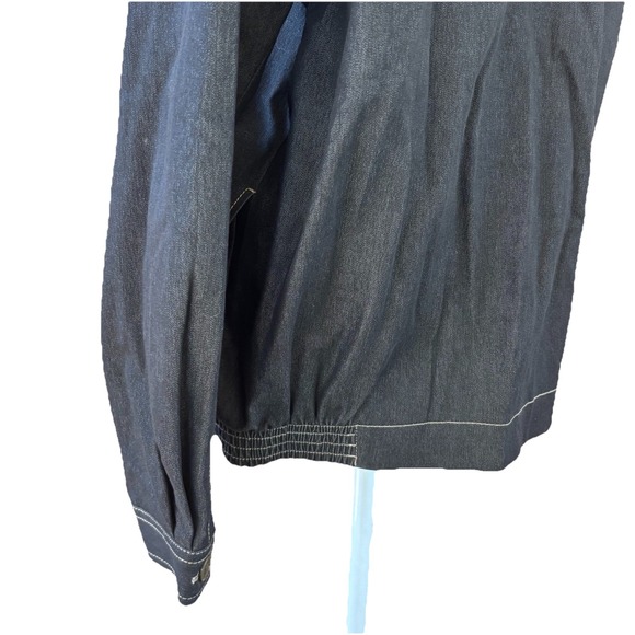 Vtg Alfred Dunner Black Denim Embroidered Beaded Fall Floral Jacket Women's 16‎ - Picture 3 of 4